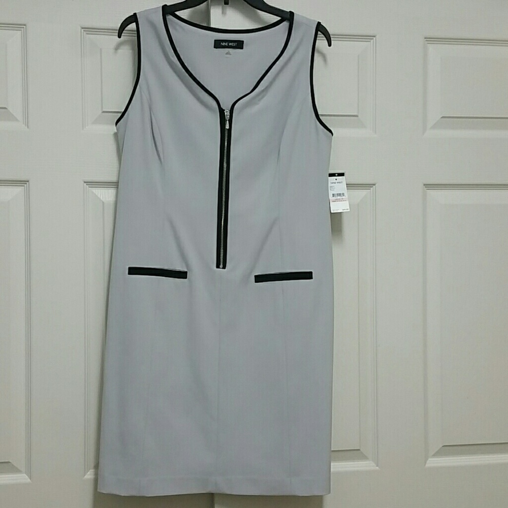 NWT Nine West Silver/black dress Size 10